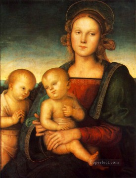 マドンナと子供と小さな聖ヨハネ 1497年 ルネサンス ピエトロ・ペルジーノ Oil Paintings